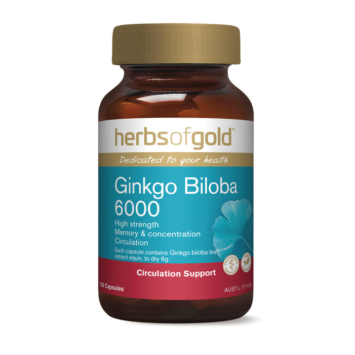 Herbs Of Gold Ginkgo Biloba 6000 120c