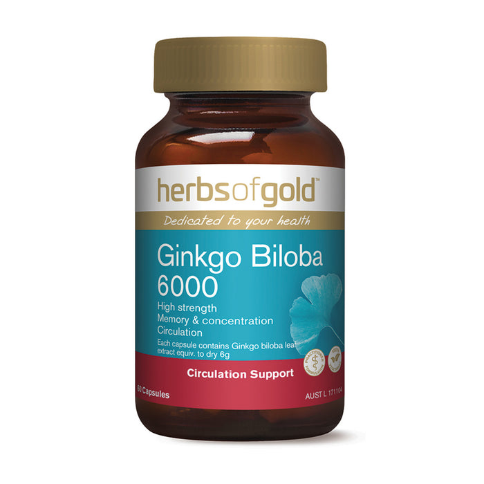 Herbs Of Gold Ginkgo Biloba 6000 60c