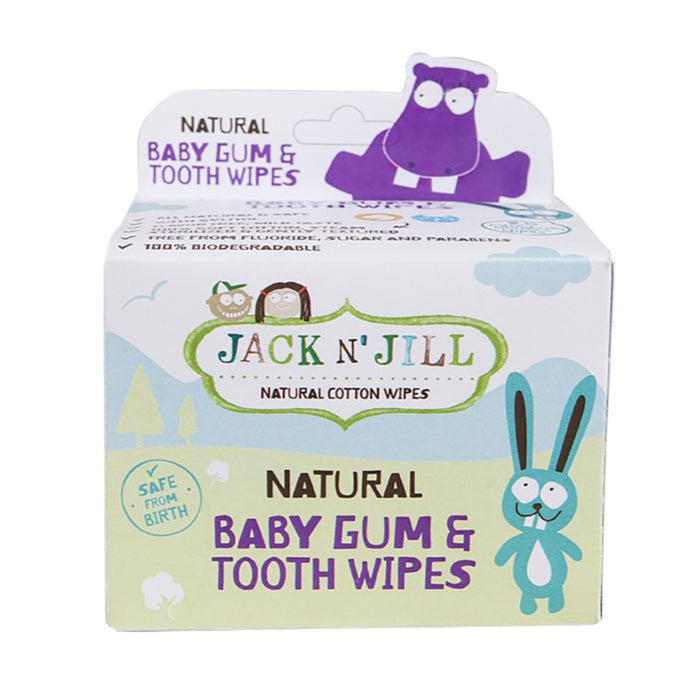 Jack N' Jill Natural Baby Gum & Tooth Wipes (0 months+) x 25 Pack