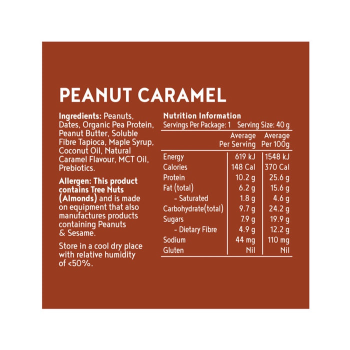 Kuranda Wholefoods Protein Ball Peanut Caramel 40g x 12 Display