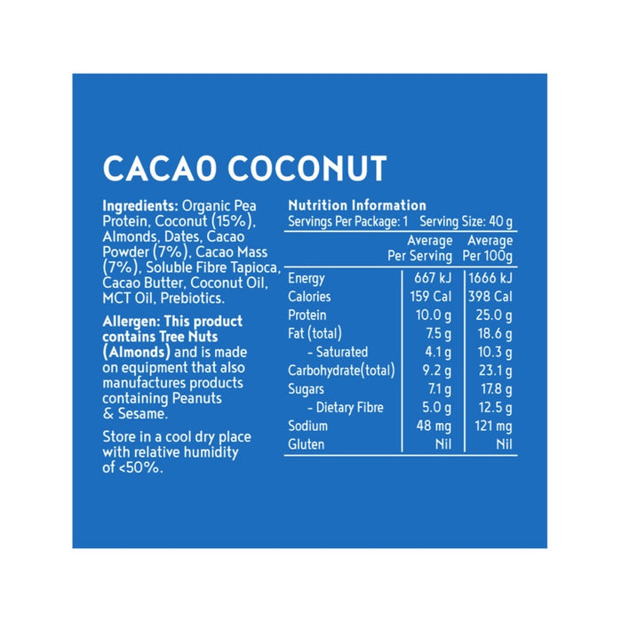 Kuranda Wholefoods Protein Ball Cacao Coconut 40g x 12 Display