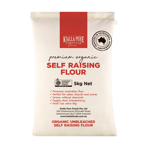 KIALLA Organic Self Raising Flour Unbleached 5kg