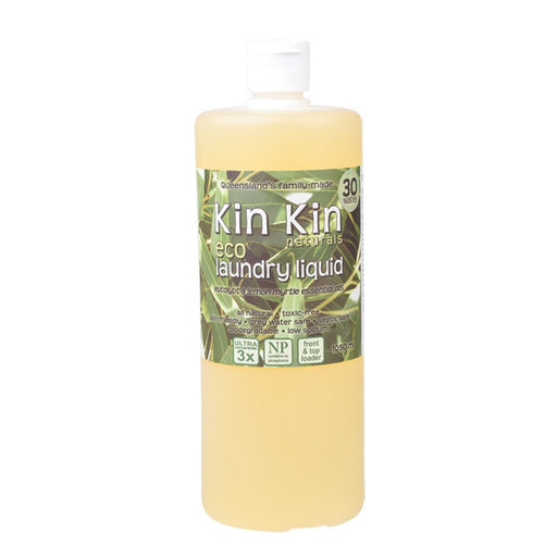 KIN KIN NATURALS Organic Laundry Liquid Eucalypt & Lemon Myrtle Ultra Conc 1.05L