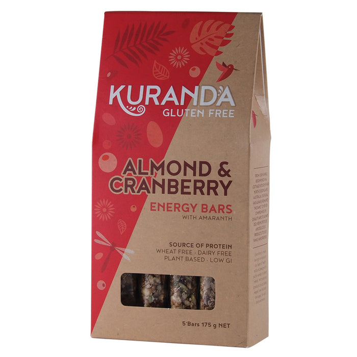 Kuranda  Almond & Cranberry Gluten Free Energy Bars 35g x 5 Pack