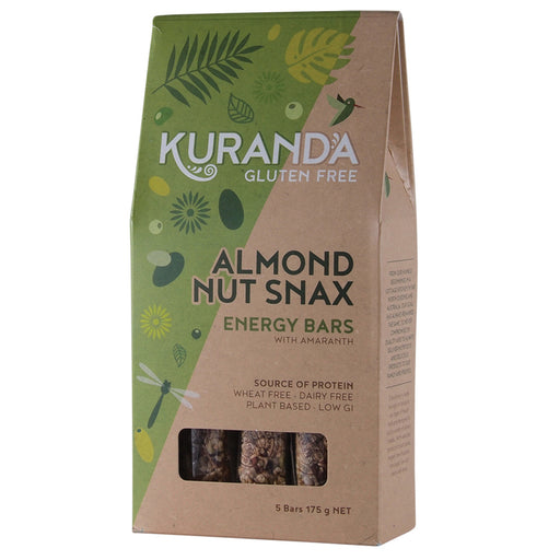 Kuranda Almond Nut Snax Gluten Free Energy Bars 35g x 5 Pack