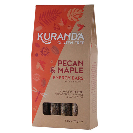 Kuranda Pecan & Maple Gluten Free Energy Bars 35g x 5 Pack