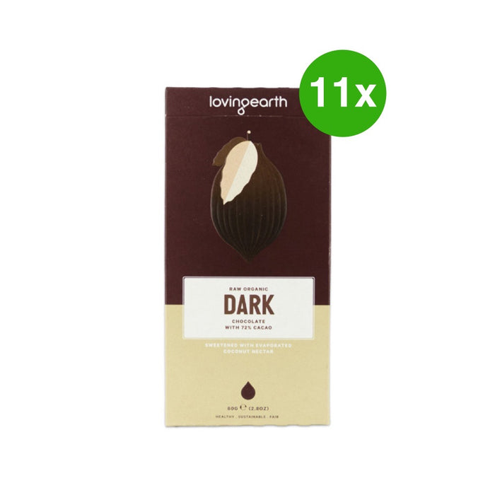Loving Earth 72% Dark Chocolate 11x80g