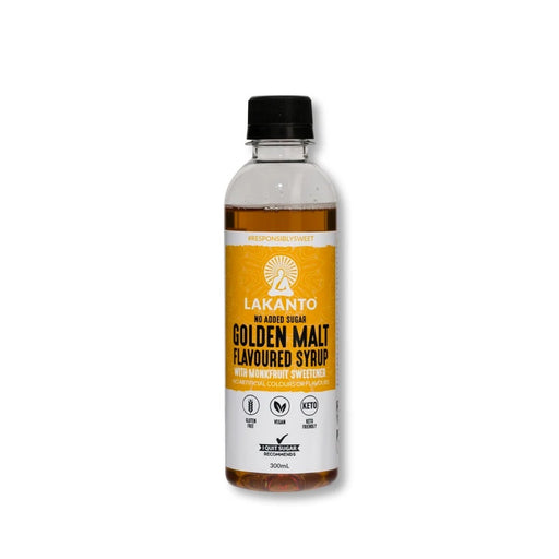 LAKANTO Golden Malt Flavoured Syrup with Monkfruit Sweetener - 300ml