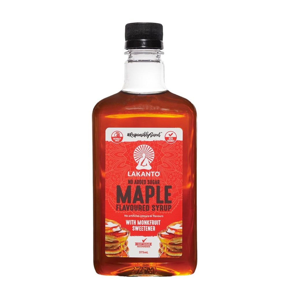 LAKANTO Maple Flavoured Syrup Monkfruit Sweetener - 375ml — Australian ...