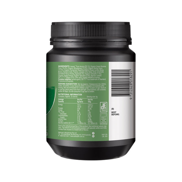 Melrose Organic Green-Biotic Gut Support Blend Green Apple 195g