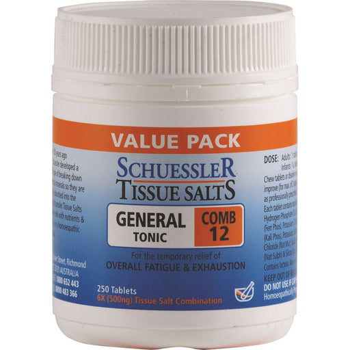 Martin & Pleasance Schuessler Tissue Salts Comb 12 General Tonic 