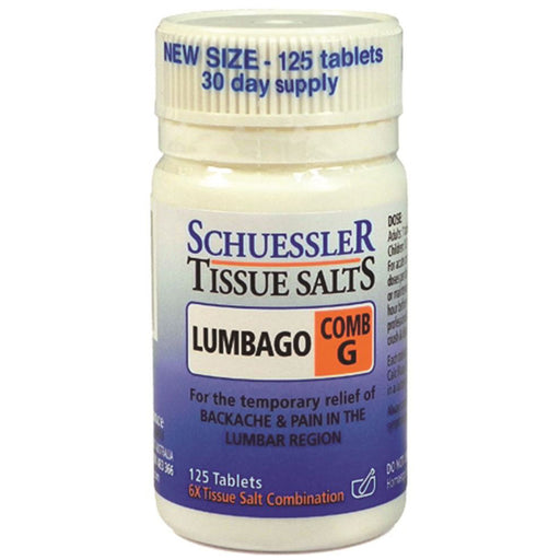Martin & Pleasance Schuessler Tissue Salts Comb G Lumbago