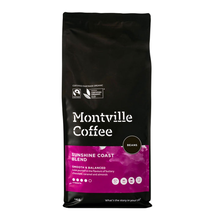 Montville Coffee Organic Sunshine Coast Blend Beans 1kg