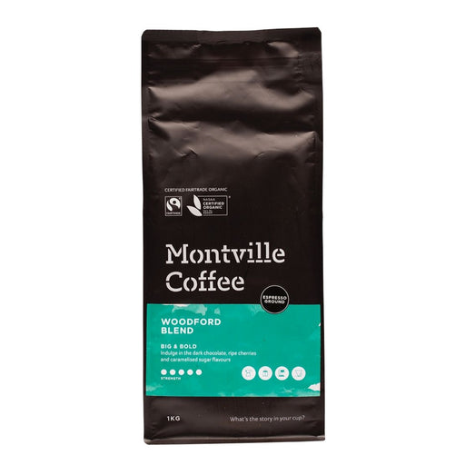 MONTVILLE COFFEE Coffee Ground (Espresso) Woodford Blend 1kg