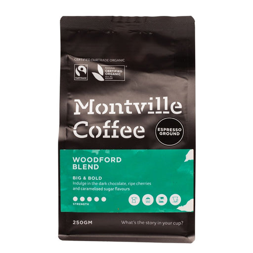 MONTVILLE COFFEE Coffee Ground (Espresso) Woodford Blend 250g