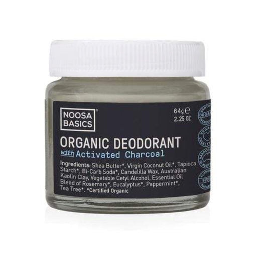 Noosa Basics Organic Deodorant Cream with Activated Charcoal - 64g