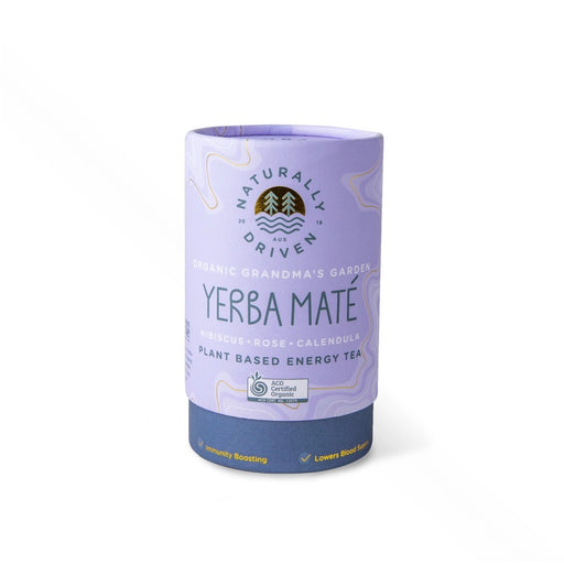 Naturally Driven Organic Yerba Mate Tea Grandma's Garden (Hibiscus, Rose & Calendula)