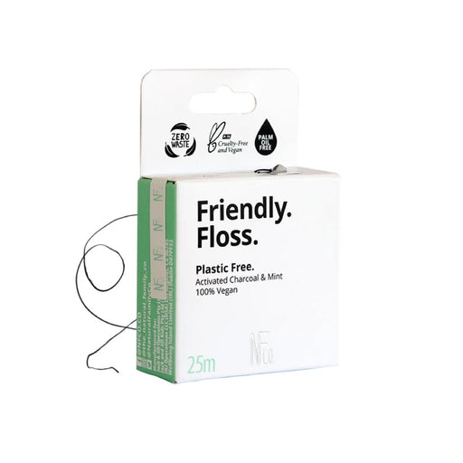 NFCO. Friendly Floss (Dental Floss) Activated Charcoal & Mint - 25m