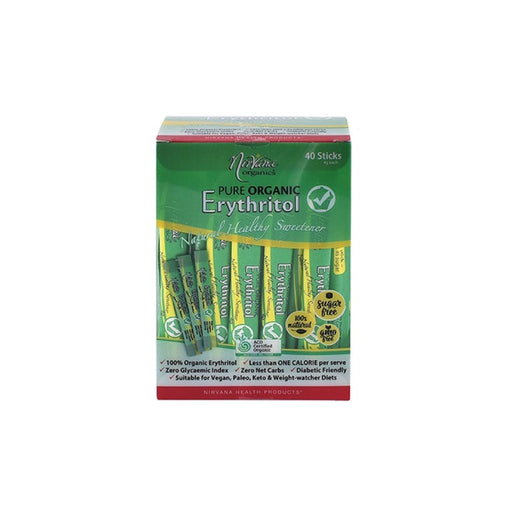 NIRVANA ORGANICS Erythritol Pure Organic Sticks - 40x4g