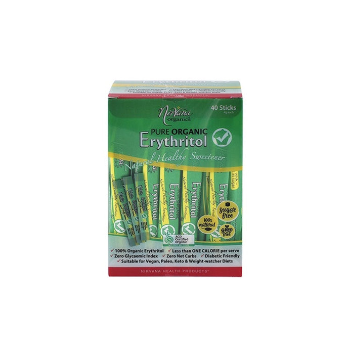 NIRVANA ORGANICS Erythritol Pure Organic Sticks - 40x4g