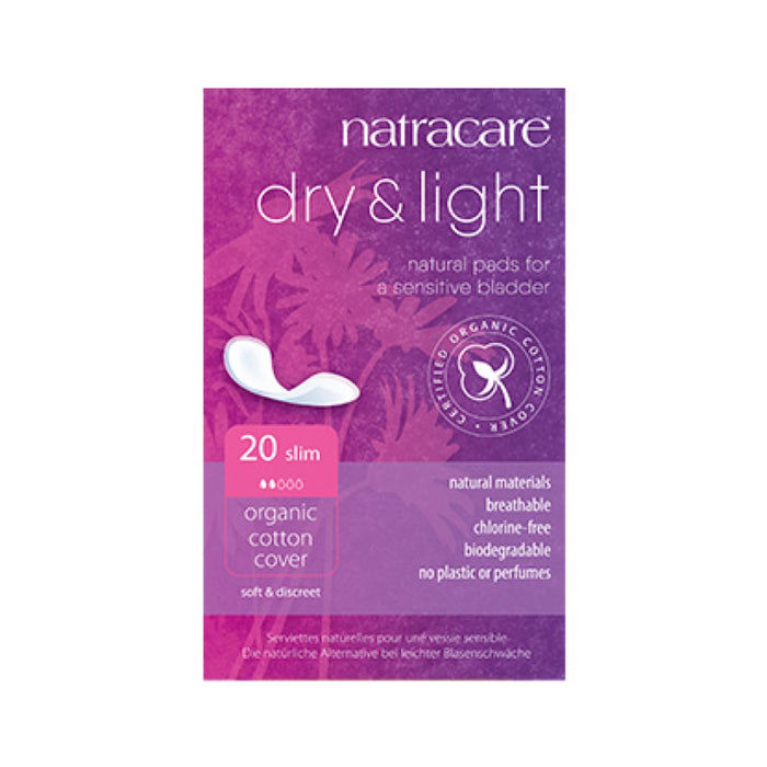 Natracare Dry & Light Slim Incontinence Pads for Sensitive Bladder x 20 Pack