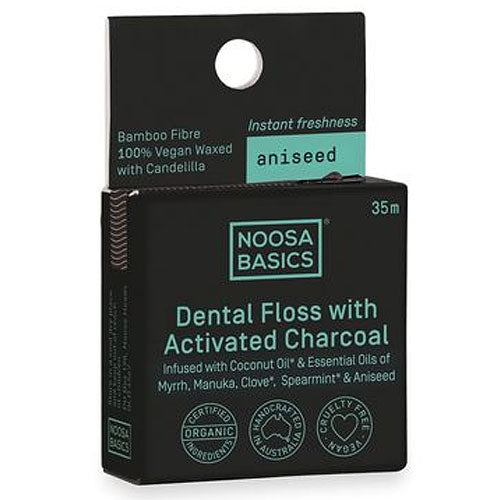 NOOSA BASICS Dental Floss with Bamboo Charcoal Aniseed 35m