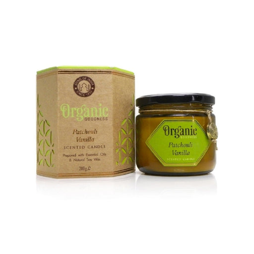 ORGANIC GOODNESS Natural Soy Wax Candle Patchouli Vanilla - 200g
