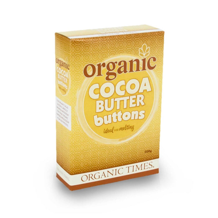 ORGANIC TIMES Cocoa Butter Buttons - 200g