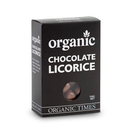 ORGANIC TIMES Milk Chocolate Licorice - 150g