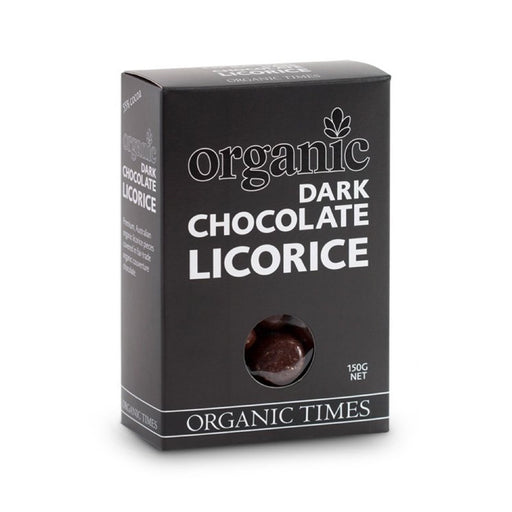 ORGANIC TIMES Dark Chocolate Licorice - 150g
