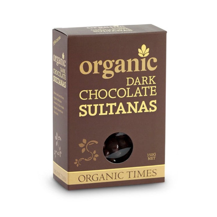 ORGANIC TIMES Dark Chocolate Sultanas - 150g