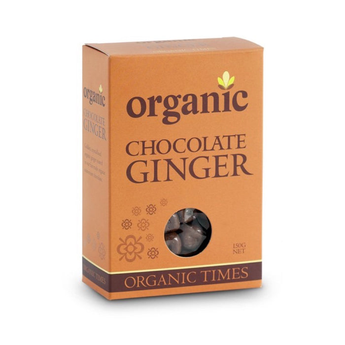 ORGANIC TIMES Milk Chocolate Ginger - 150g