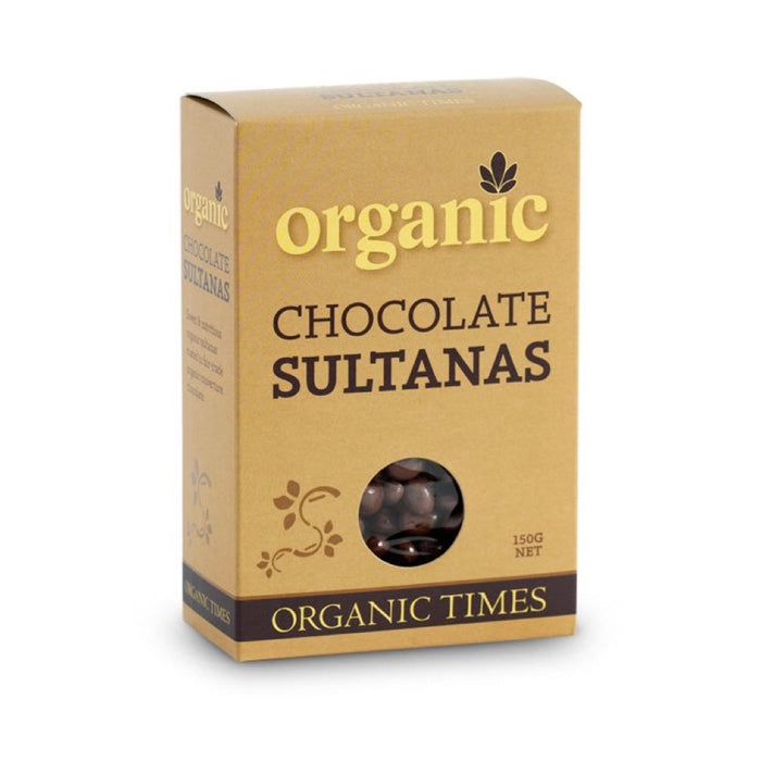 ORGANIC TIMES Milk Chocolate Sultanas - 150g