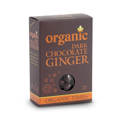 ORGANIC TIMES Dark Chocolate Ginger - 150g