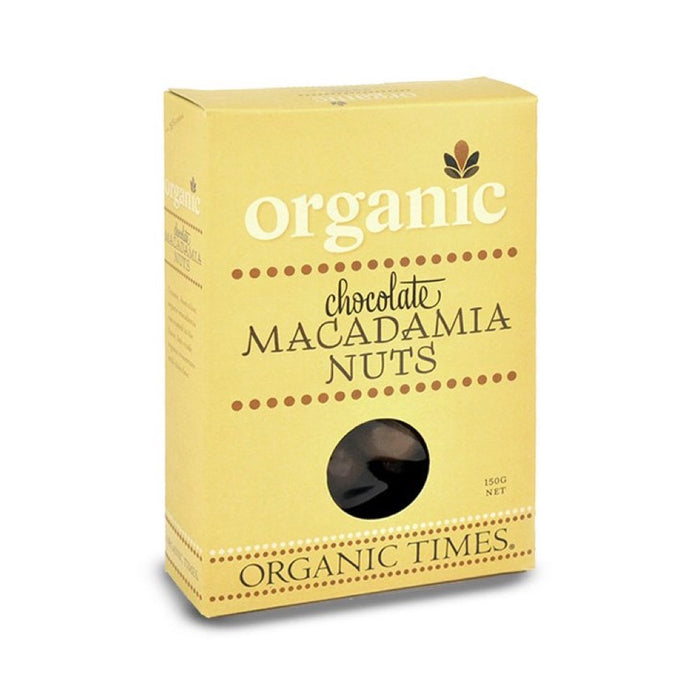 ORGANIC TIMES Milk Chocolate Macadamia Nuts - 150g