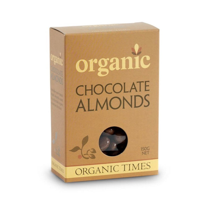 ORGANIC TIMES Milk Chocolate Almonds - 150g