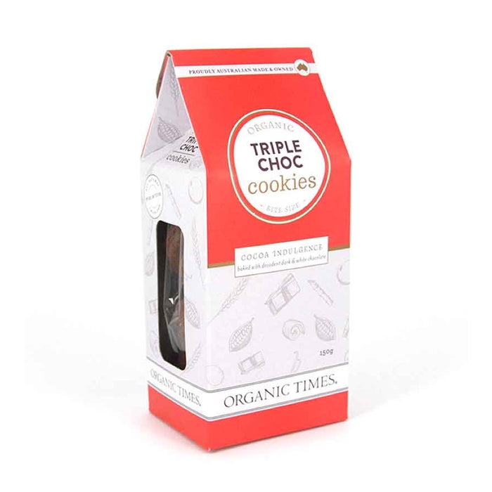 ORGANIC TIMES Cookies Triple Choc Chip - 150g