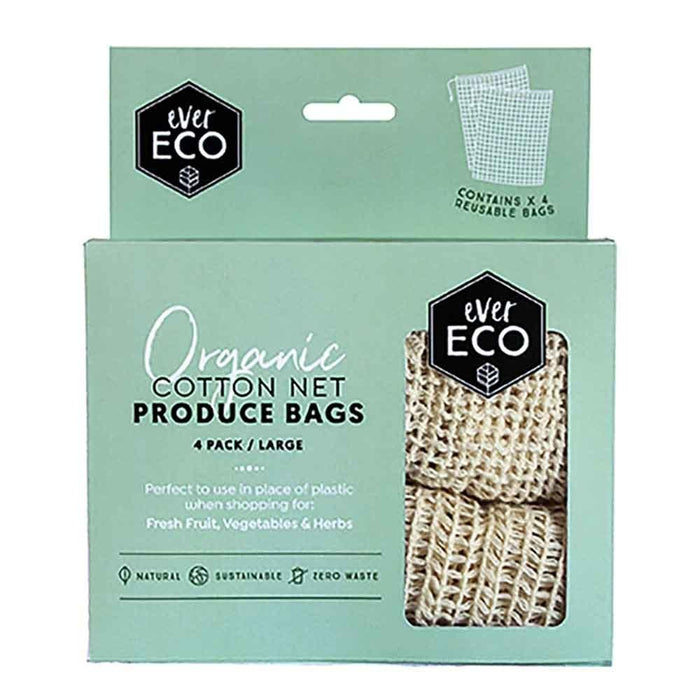 EVER ECO Reusable Produce Bags Organic Cotton Net - 4