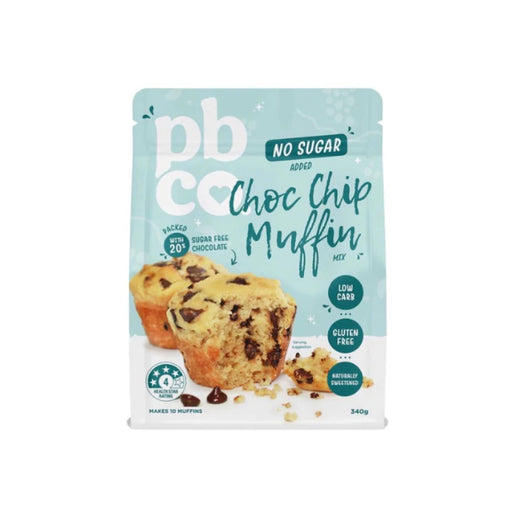PBCO. Choc Chip Muffin Mix No Sugar Added - 340g