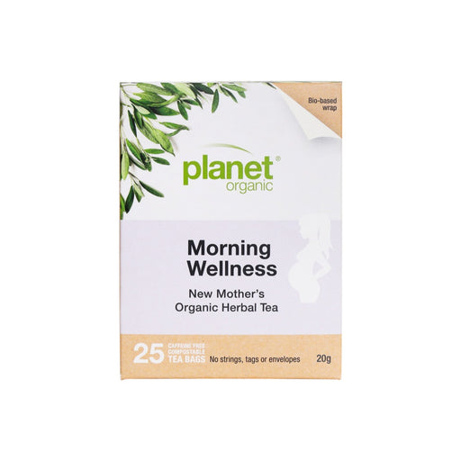 PLANET ORGANIC Herbal Tea Bags New Mother's - Morning Wellness - 25 Tea Bags