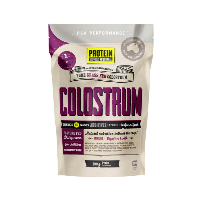 PROTEIN SUPPLIES AUST. Colostrum (Grass Fed) Pure - 20% Immunoglobulin (IgG) 200g