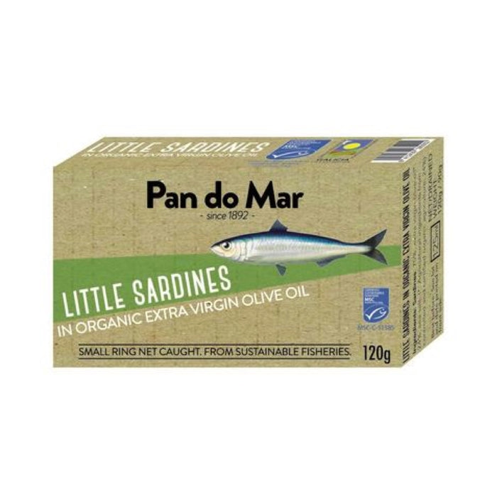 PAN DO MAR Atlantic Sardines Organic Olive Oil 120g Gluten Free