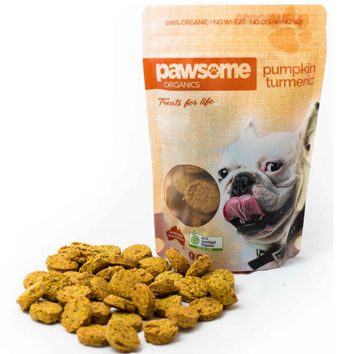 Pawsome Organics Pet Treats Pumpkin & Turmeric