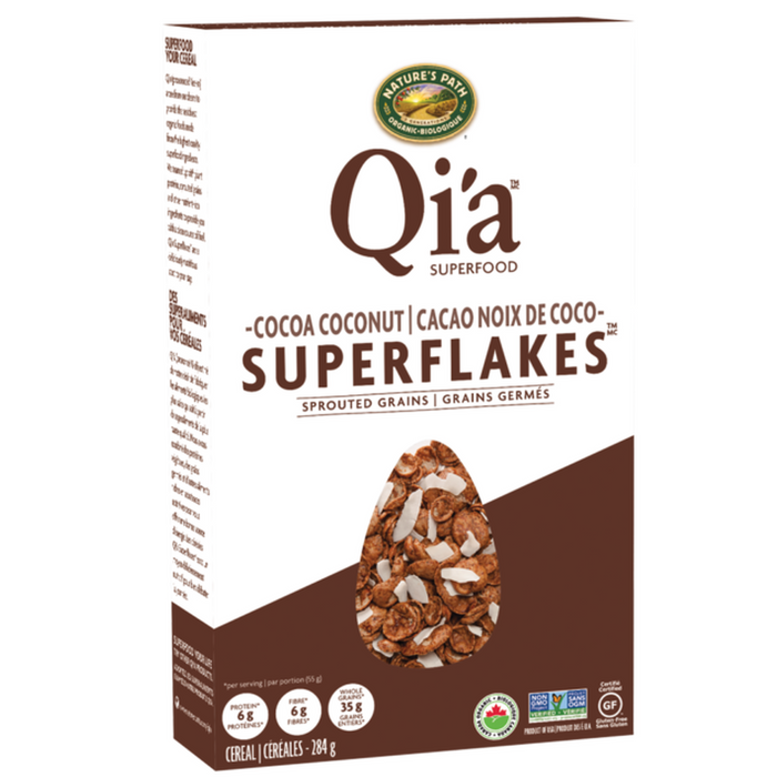 Nature`s Path Qi’a Sprouted Grains Superflakes - Cocoa Coconut 