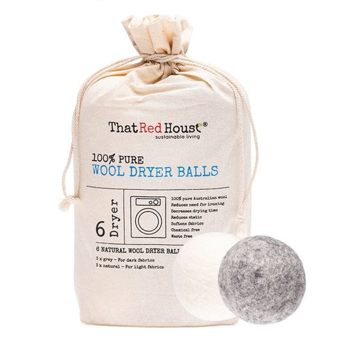 That Red House 6 100% Pure Wool Dryer Balls