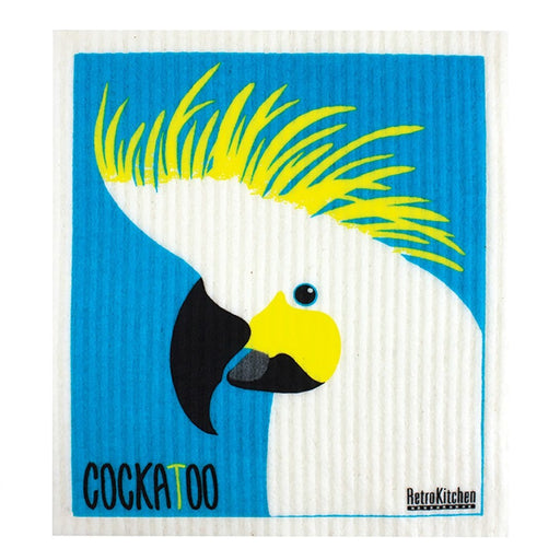 Retrokitchen 100% Biodegradable Dishcloth - Cockatoo