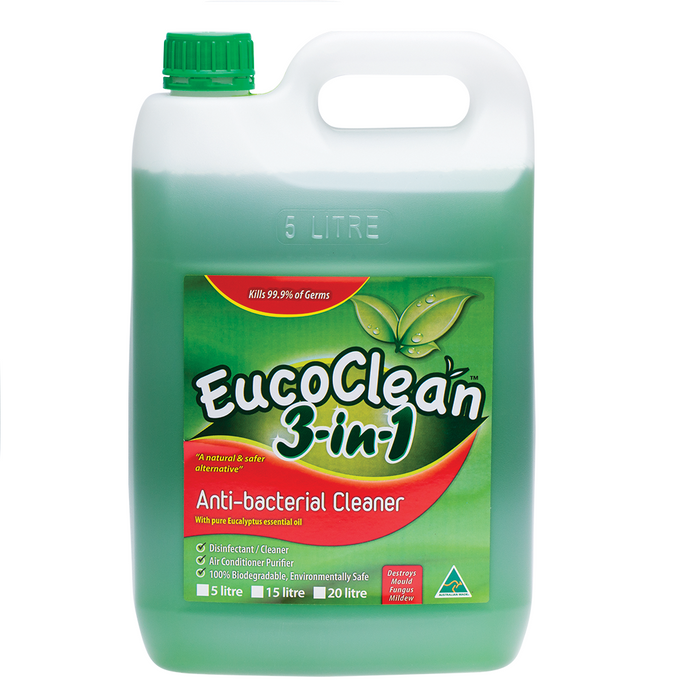 Eucoclean Anti-Bacterial Cleaner 3-in-1 With Eucalyptus Essential Oil 5 Litre