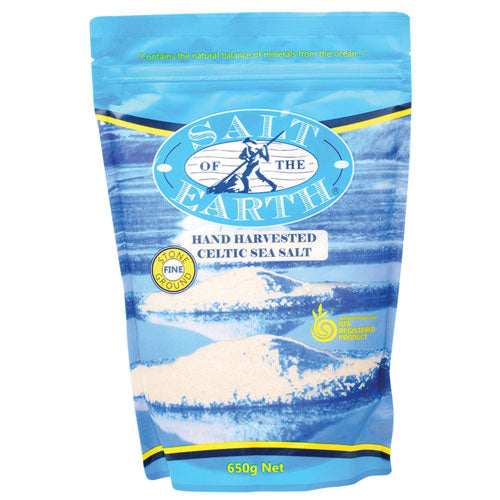 SALT OF THE EARTH Organic Fine Sea Salt (Celtic) 650g — Australian Organic  Products