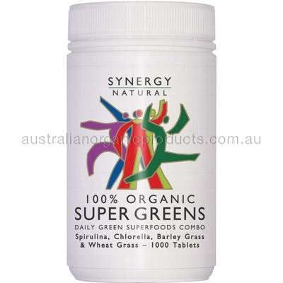 SYNERGY ORGANIC - Organic Super Greens 1000 Tablets