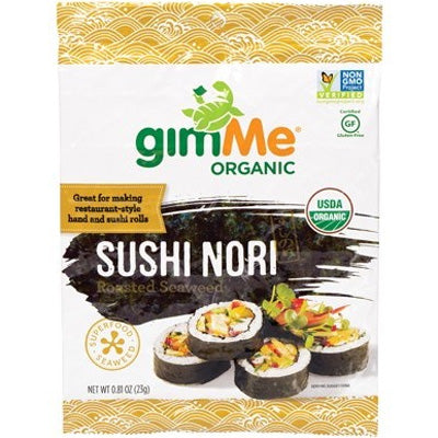 GIMME Roasted Seaweed Sushi Nori Organic (9 Sheets) 23g